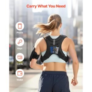 weighted vest 8 lbs body weight vest for men women with reflective stripe adjustable buckle workout equipment for strength training running jogging fitness muscle building weight loss 5.jpg