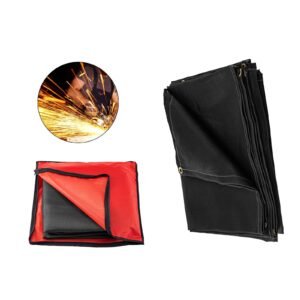 Welding Blanket, 10 x 10 Foot Fiberglass Blanket, Up To 550 Celsius Heat-Resistant Fire Retardant Blanket with Premium Brass Grommets