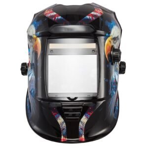Welding Helmet Auto Darkening, 3.94" x 3.15" True Color Welding Hood, 1/1/1/1 Solar-Powered Welder Mask 4 Arc Sensors, Wide Shade 4/5-9/9-13 for TIG MIG ARC Weld Grinding Cutting - METIS Series