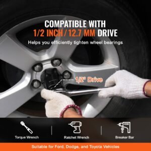 wheel bearing locknut socket set 12 inch drive 7 piece sae and metric 6 point socket for ford dodge and toyota vehicles with storage case remove and install wheel bearing lock nuts 1.jpg