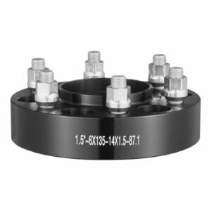 Wheel Spacers, 1.5" 6"x5.3" Wheel Adapters, 6 Lug Forged Spacer, 87.1 mm Bore Hubcentric M14 x1.5 Studs Spacers, Fit for Ford F150, Expedition, Lobo, Navigator, 4 PCS Black