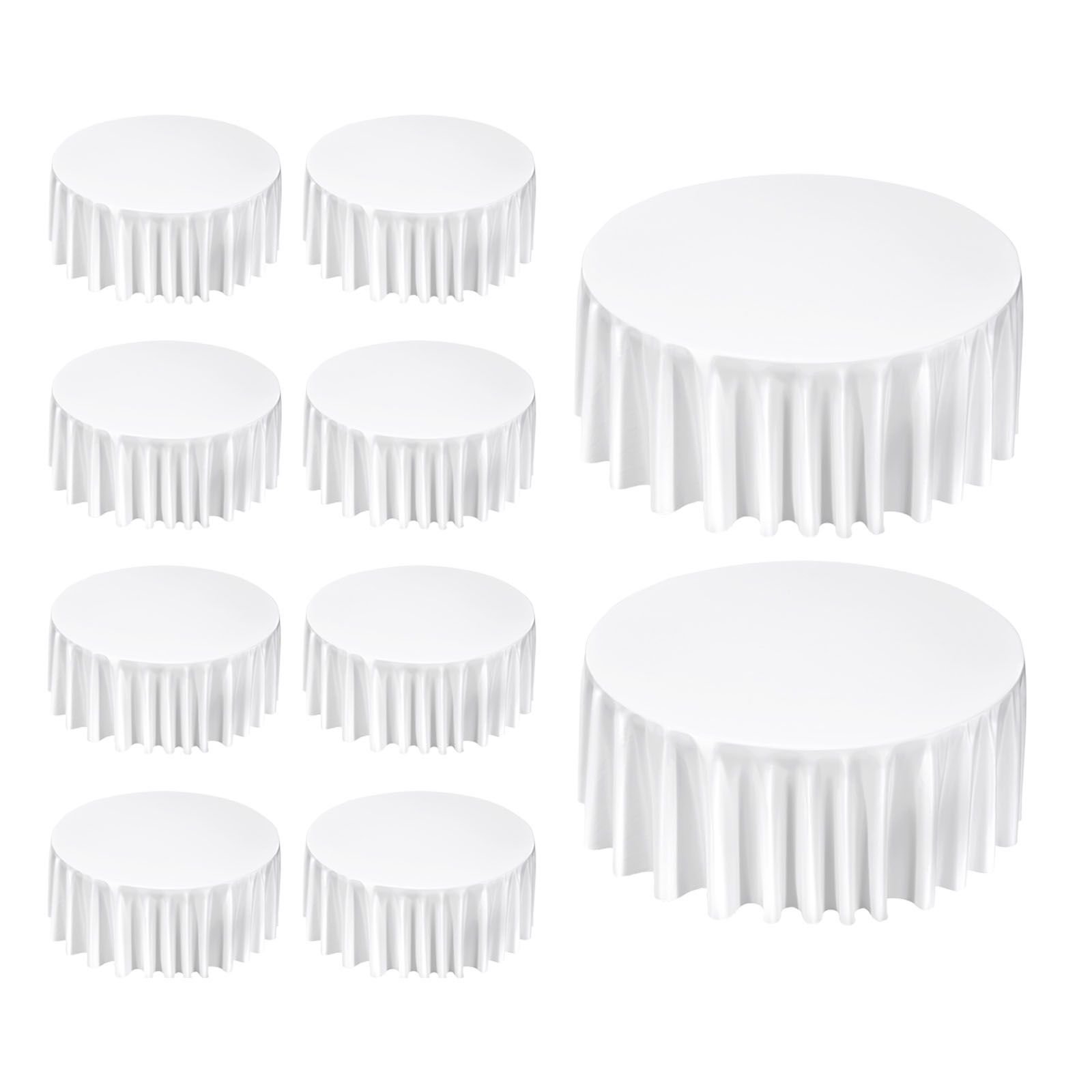 white round tablecloths 10 pack 132 inches in diameter stain wrinkle resistant machine washable table clothes polyester fabric table covers for wedding party banquet formal events.jpg