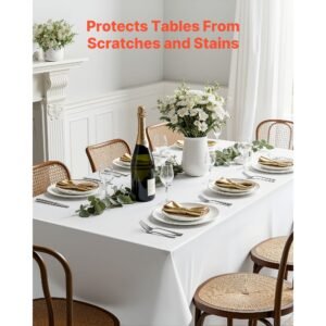 white tablecloths for rectangle tables 10 pack 70 x 120 inches reusable and machine washable table clothes wrinkle resistant polyester fabric table covers for wedding party banquet 1.jpg