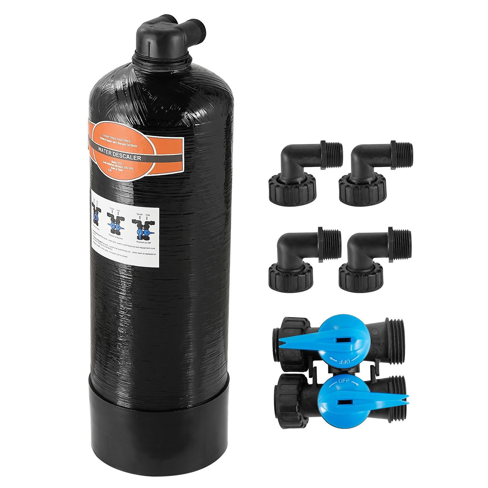 whole house salt free descaler, water filter for city water, 600,000 gallon whole house water descaler for all kinds of plumbing pipes, 1" npt & 3/4" npt, for 2 3 person family