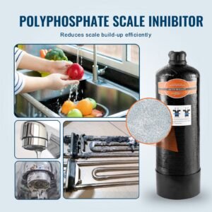 whole house salt free descaler, water filter for city water, 600,000 gallon whole house water descaler for all kinds of plumbing pipes, 1" npt & 3/4" npt, for 2 3 person family