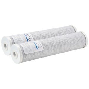 Whole House Water Filter Replacement Cartridge, 4.5" x 20" CTO Carbon Block, Replacement Filter for 3-Stage Whole Home Water Filtration System, Reduce Chlorine, Bad Taste, Odor, 2 Pack