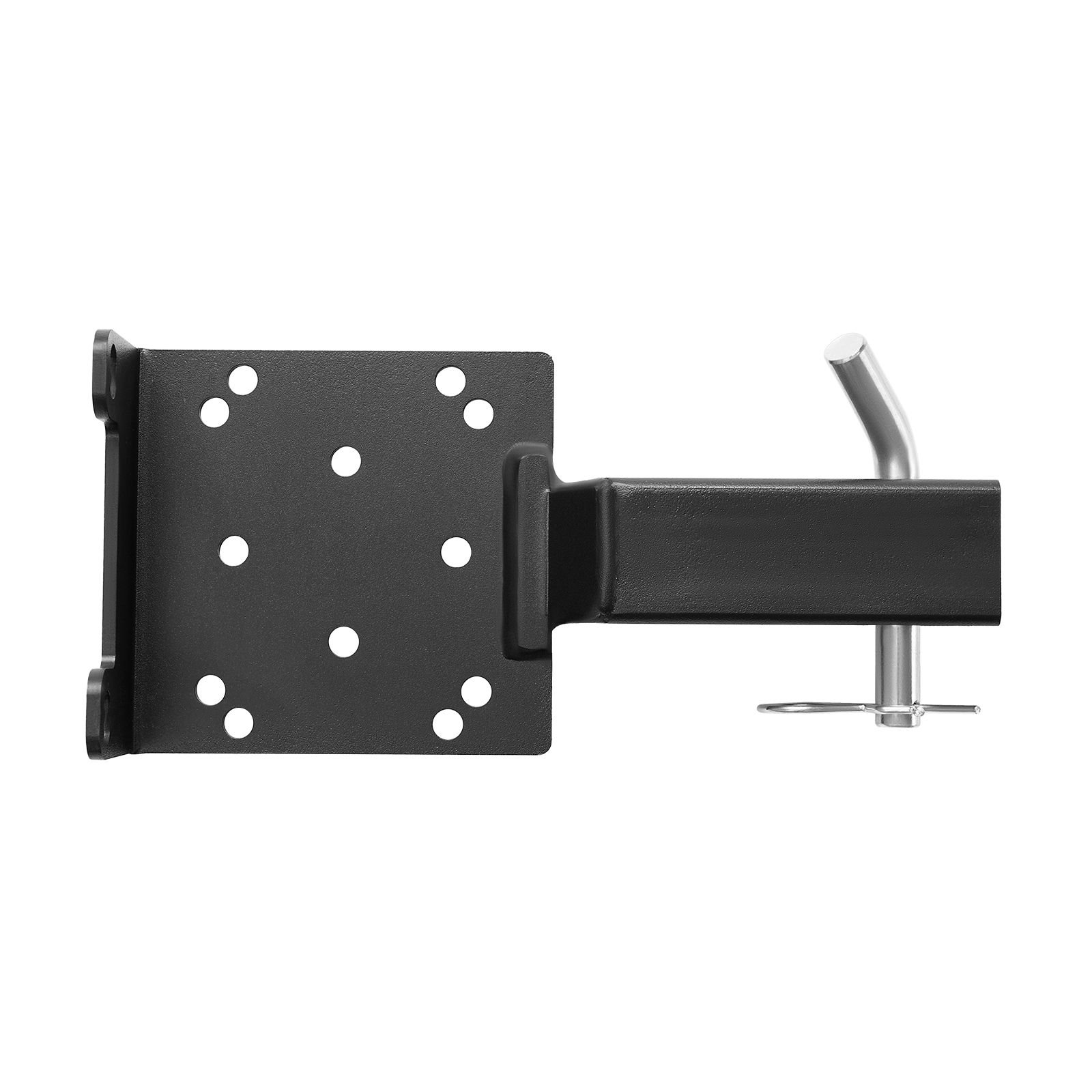 winch mount 3600 lbs 1633 kg load capacity trailer hitch winch mount with 2 inch receiver 24 winch bolt holes powder coated steel suitable for atv utv pickup truck black.jpg