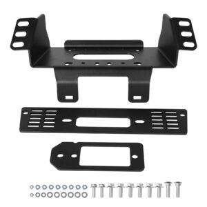 winch mount winch capacity of 907 1633 kg trailer hitch winch mount for select polaris ranger models 2010 2021 3 mounting hole design powder coated steel fit for muddy road rescue 1.jpg