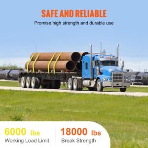 winch straps 4 x 30 6000 lbs load capacity 18000 lbs break strength truck straps with flat hook flatbed tie downs cargo control for trailers farms rescues tree saver yellow 10 pack 4.jpg