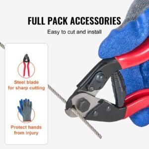 wire rope kit 18 1000 ft 316 stainless steel cable with cutter and gloves 1600 lbs breaking strength 7x7 strands construction marine aircraft grade for handrail stair decking fence outdoors 3.jpg