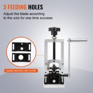 wire stripping machinewire stripper with hand crank or drill powered006 118 copper wire strippervisible stripping depth referenceportable aluminum frame wire peeler 2.jpg