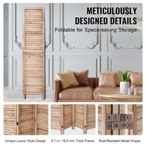 wood room divider 8 panel wood folding privacy screen 669 inches tall indoor louvered partition divider portable decoration screen for room separation home office restaurant bedroom 4.jpg