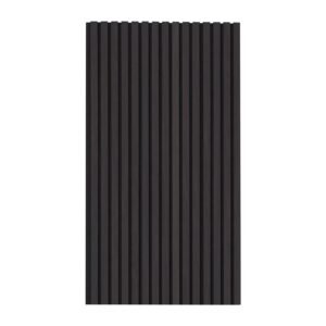 Wood Slat Acoustic Panels, 23.6 x 47.2 inch, MDF Accent Wooden Wall Panels for Modern Interior Wall Decor, Faux Wood Wall Board Panels for Noise Reduction, Black Oak