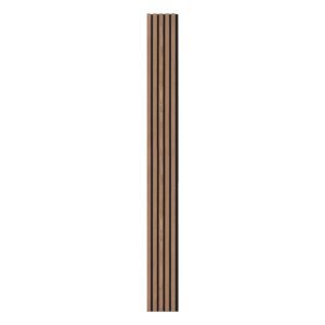 Wood Slat Acoustic Panels, 7.9 x 94.5 inch, MDF Accent Wooden Wall Panels for Modern Interior Wall, Faux Wood Wall Board Panels for Stylish Decor and Noise Reduction, Walnut