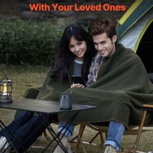 wool camping blanket large warm stadium blanket waterproof windproof flame retardant great for outdoors picnics hiking sports events travel 64 x 88 80 wool army green 4.jpg