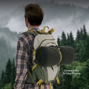 wool camping blanket large warm stadium blanket waterproof windproof flame retardant great for outdoors picnics hiking sports events travel 64 x 88 80 wool army green 5.jpg