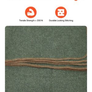 wool camping blanket, large warm stadium blanket, waterproof & windproof, flame retardant, great for outdoors, picnics, hiking, sports events, travel, 64" x 88" (80% wool), texture multicolor