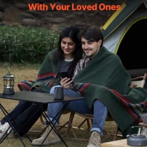 wool camping blanket, large warm stadium blanket, waterproof & windproof, flame retardant, great for outdoors, picnics, hiking, sports events, travel, 64" x 88" (80% wool), texture multicolor