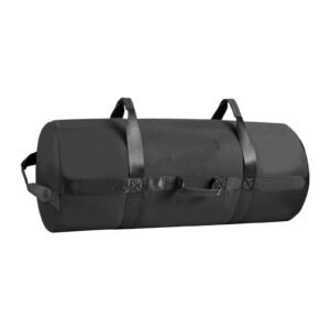 Workout Sandbag, Heavy Duty Workout Power Bags with Handles, 125-200 lbs Adjustable Slam Bag for Fitness Strength Weight Training Cross-Training, Home Gym Exercise, Black (Unfilled)