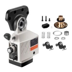 X-Axis Power Feed for Milling Machine, 450 in-lb Torque, 0-200RPM Adjustable Rotate Speed 120V Power Table Feed Mill Feeder, for Bridgeport Some Knee Type Mills with a 5/8" End Shaft Diameter