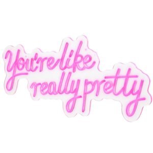 youre like really pretty neon sign 275 x 12 pink led neon signs for wall decor large lights sign with remote control and power adapter used for party wedding living room office 2.jpg
