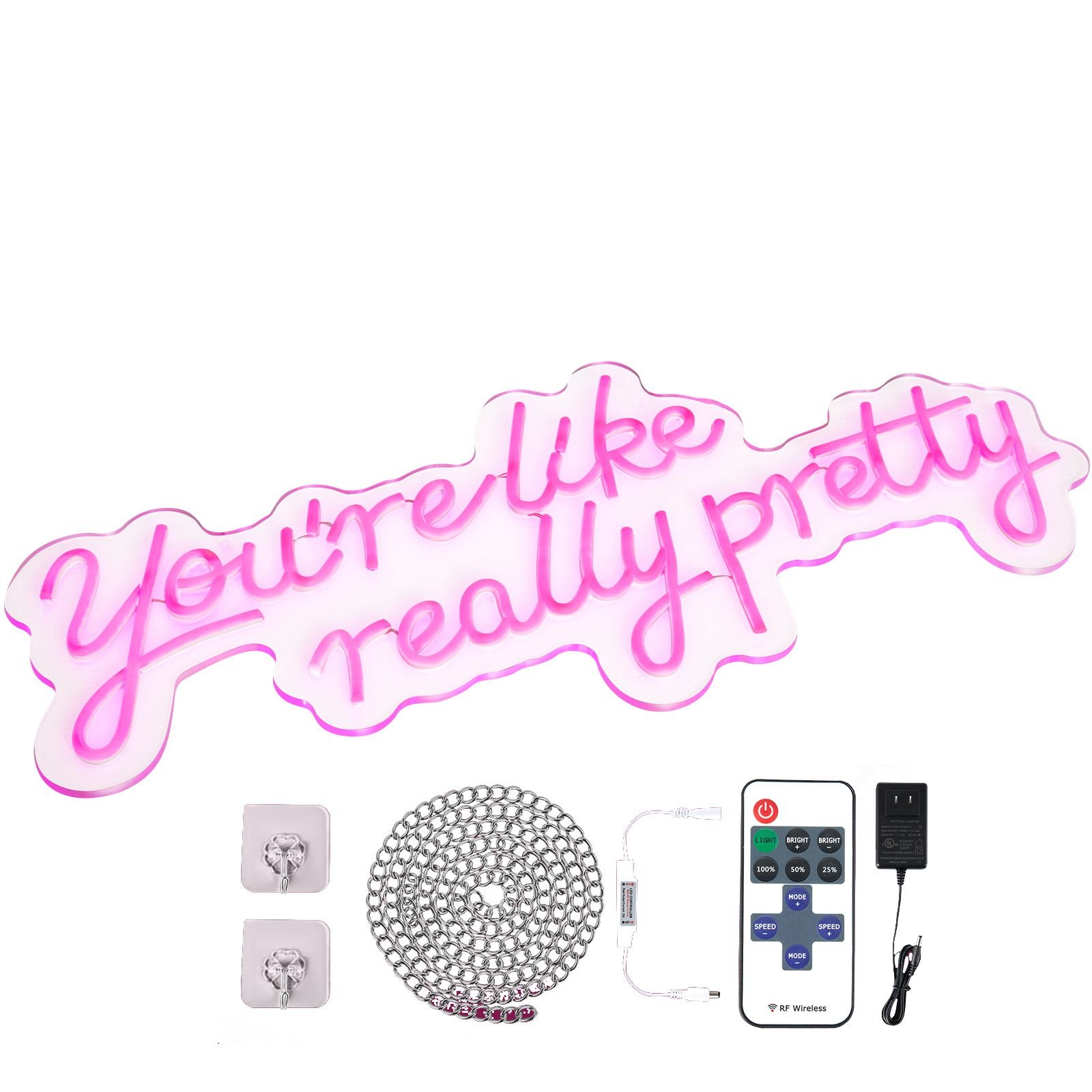 youre like really pretty neon sign 275 x 12 pink led neon signs for wall decor large lights sign with remote control and power adapter used for party wedding living room office.jpg