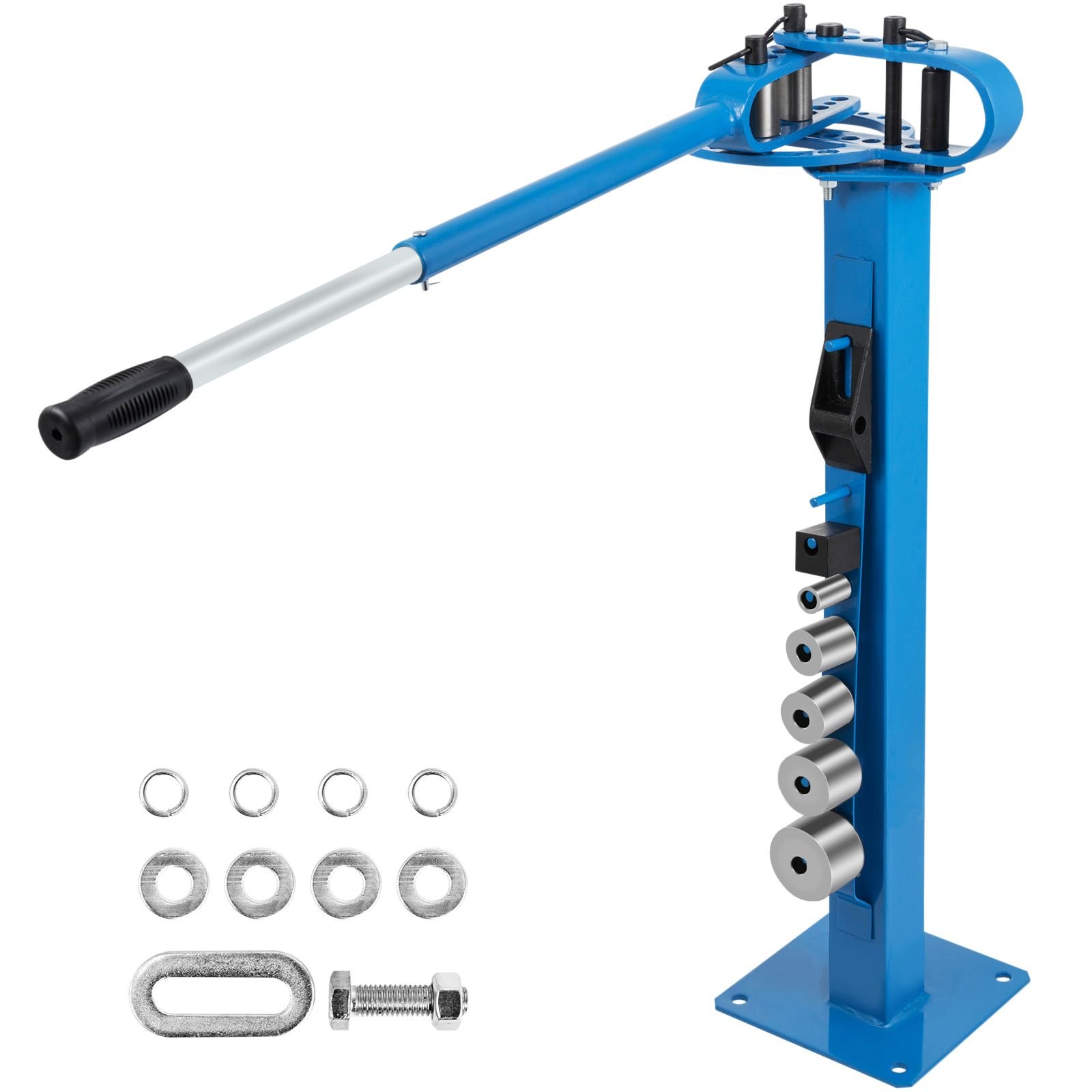 yp 38 metal bender 1" 3" flat bar square rod bending 7 dies w/ floor stand