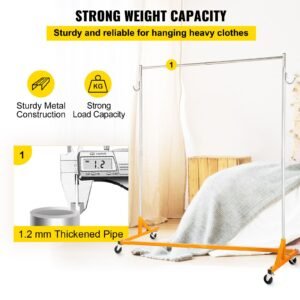 z rack industrial grade z base garment rack rolling z garment rack sturdy steel z base clothing rack with lockable casters for home garment store display commercial use oran 3.jpg