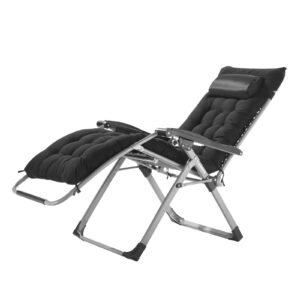 zero gravity chair 26 inch zero gravity recliner lounge chair for indoor and outdoor adjustable anti gravity chair with cushion headrest footrest and cupholder 500 lbs black 4.jpg
