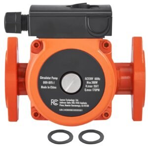009-BF5-J Hot Water Recirculating Pump, 110V, 180W 10 GPM Hot Water Circulation Pump, 3/4" NPT Flange 3-Speed Circulator Pump, Quiet Operation Circulator Pump for Home Water Heater System
