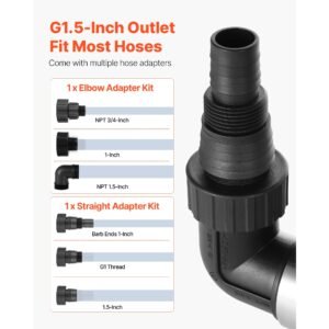 0.68 hp submersible sump pump, 4000 gph, stainless steel submersible sewage dirty clean water pump with automatic float switch, long cord, 30 ft max lift, for pools, garden, flooded basement