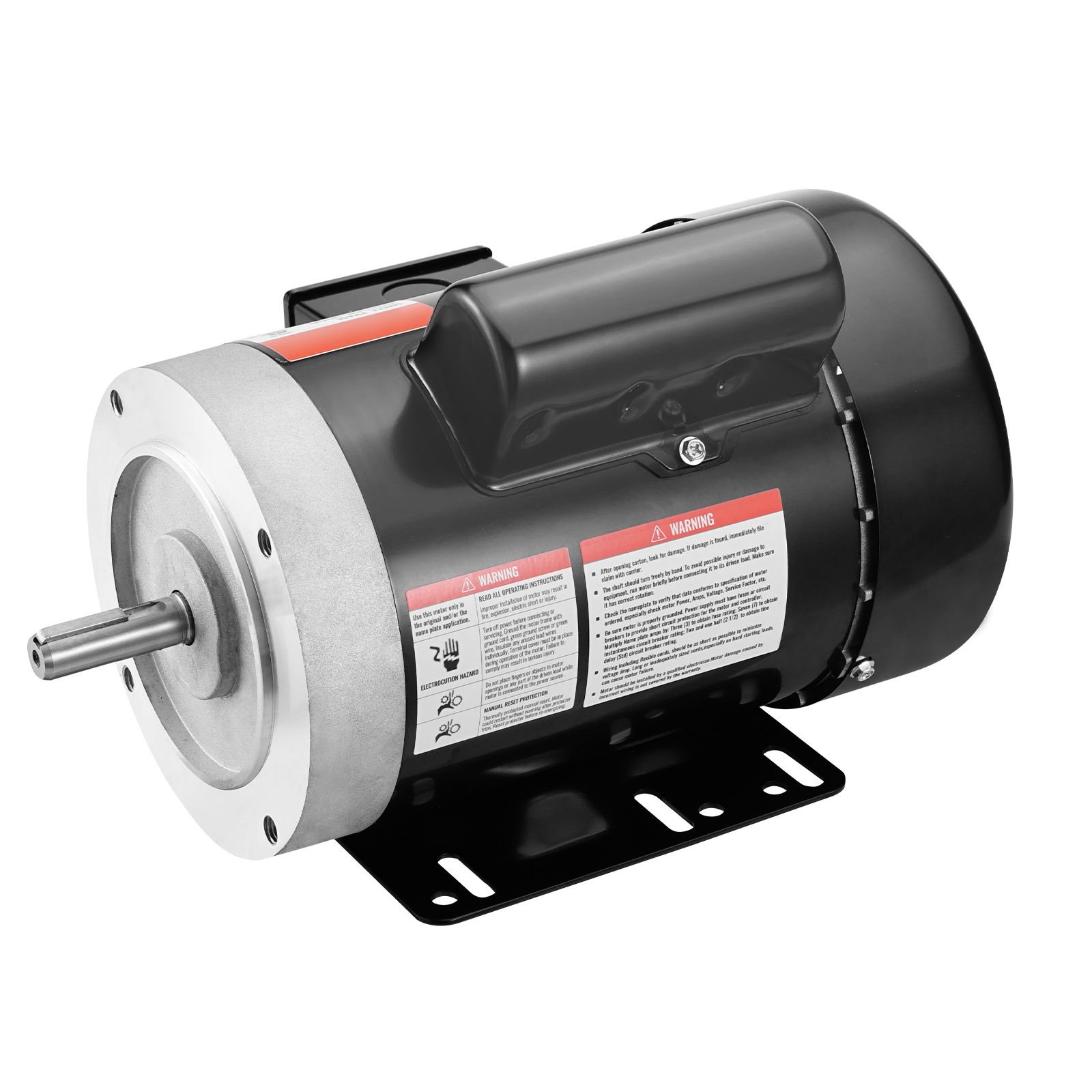 0.75hp electric motor 1725 rpm, ac 115v/230v, 56c frame, air compressor motor single phase, 5/8" keyed shaft, cw/ccw rotation for agricultural machinery and general equipment