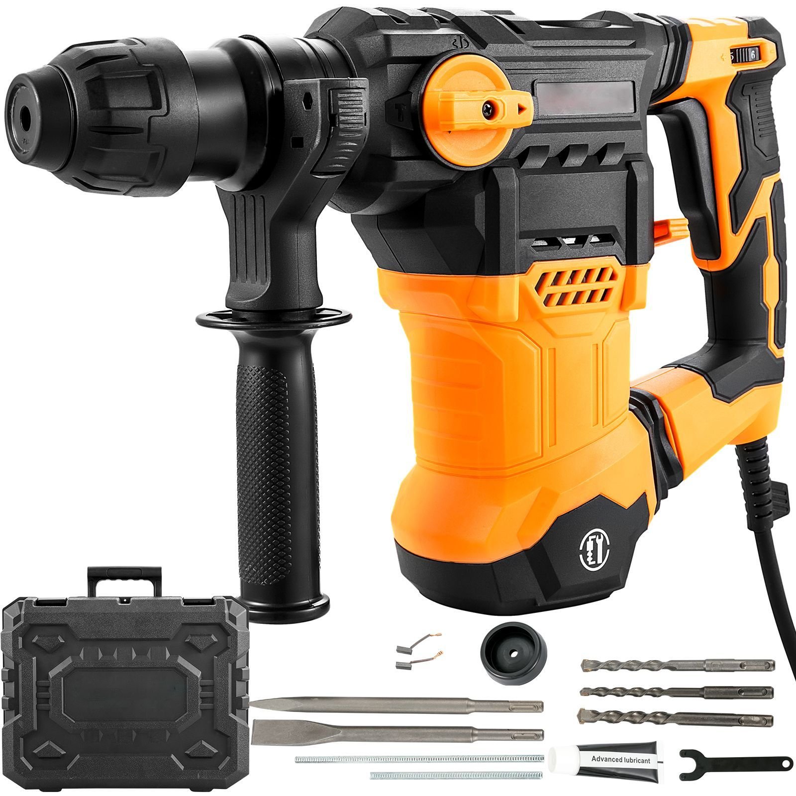 1 1/4 inch sds plus rotary hammer drill, 13 amp corded drills, heavy duty chipping hammers with vibration control & safety clutch, electric demolition hammers variable speed, power tool for conc