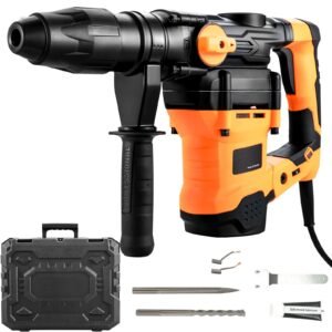 1 9/16 inch sds max rotary hammer drill, 13amp corded drills, heavy duty chipping hammers with vibration control & safety clutch, electric demolition hammers variable speed, power tool for concr