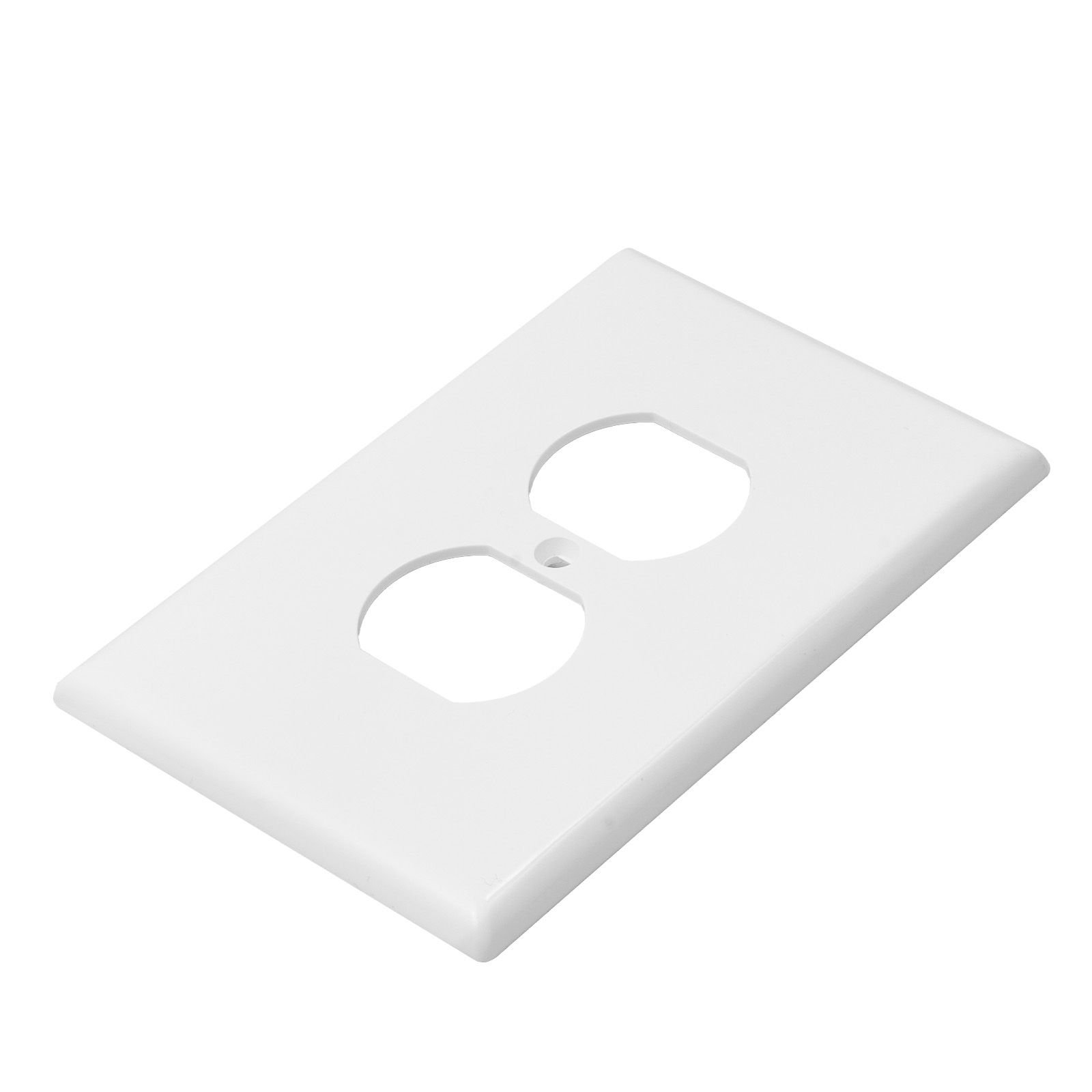 1 gang duplex outlet covers, 10 pack standard size wall outlet cover, unbreakable and impact resistant polycarbonate thermoplastic, dual receptacle faceplate, for electrical outlets, white