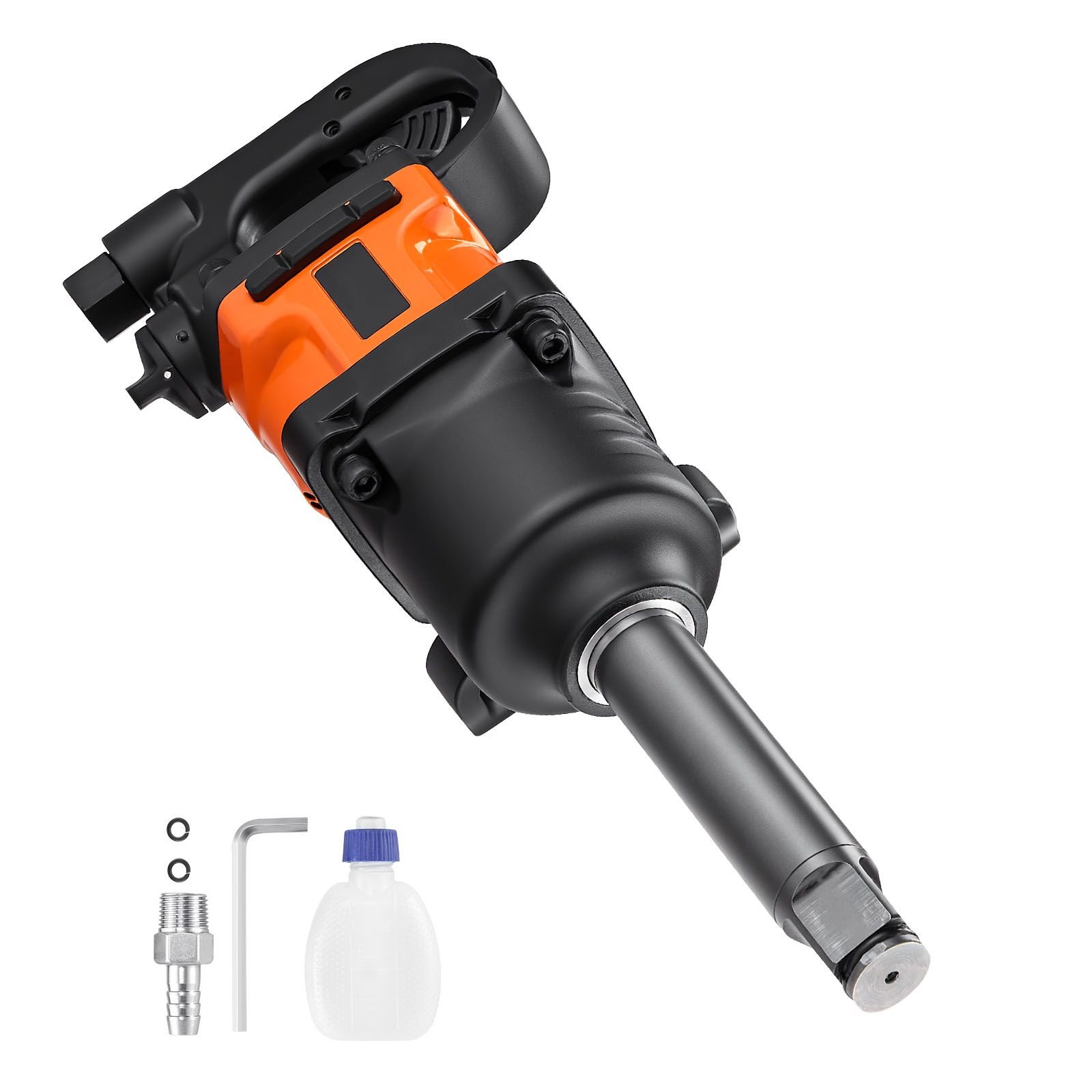 1 inch air impact wrench, up to 1800 ft lbs nut busting torque, 18.7 lbs lightweight pneumatic impact gun with 6" extended anvil for heavy duty repairs and maintenance