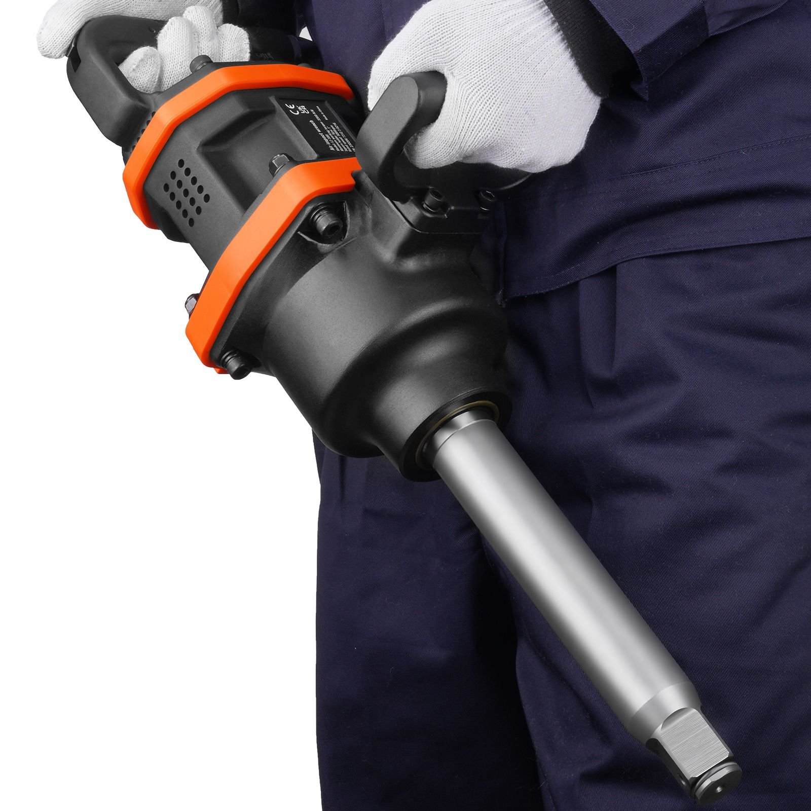 1 inch air impact wrench, up to 3160 ft lbs high reverse torque output 1" pneumatic impact gun w/ 8 inch extended anvil & carrying case for heavy duty repairs and maintenance