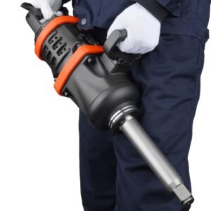 1 inch air impact wrench, up to 5175 ft lbs beast reverse torque output pneumatic impact gun w/ 8 inch extended anvil for repairs and maintenance of heavy duty machinery / semi truck / bus