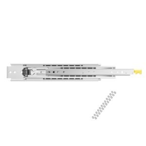 1 Pair Full Extension Drawer Slides 18 20 22 28 30 32 36 38 40 44 48 52 56 60 in, 500 lbs Load Capacity Locking Drawer Slides, Ball Bearing with Lock Side Mount Drawer Slide Rail