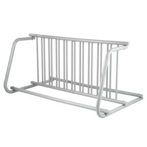 10 holders floor bike rack, 59" length all steel grid bike rack, 10 bike capacity dual side storage stand for garages streets yards bike events