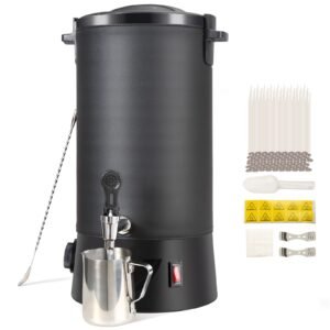 10 l wax melter for candle making, extra large electric wax melting pot, with easy pour spout and 9 level temp control, easy clean for candle soap cream beauty bulk production business or home