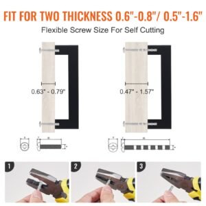 10 pack cabinet pulls, 3in / 76mm center to center slim square kitchen cabinet drawer, stainless steel modern kitchen cupboard door handles for kitchen bathroom bar hardware matte black