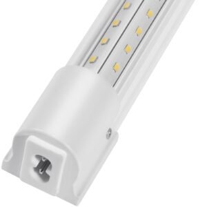 10 pack led shop light, 8 ft, 80w linkable shop light fixture, 10000 lm ceiling lights 59 in power cords with on/off switch 48 in connector cables, for garage warehouse home workkshop and office