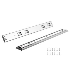 10 Pairs of 20 Inch Drawer Slides Side Mount Rails, Heavy Duty Full Extension Steel Track, Soft-Close Noiseless Guide Glides Cabinet Kitchen Runners with Ball Bearing, 100 Lbs Load Capacity