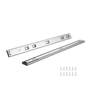 10 Pairs of 24 Inch Drawer Slides Side Mount Rails, Heavy Duty Full Extension Steel Track, Soft-Close Noiseless Guide Glides Cabinet Kitchen Runners with Ball Bearing, 100 Lbs Load Capacity