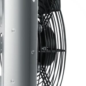 10'' shutter exhaust fan, high speed 820 cfm, aluminum wall mount attic fan with ac motor, ventilation and cooling for greenhouses, garages, sheds, shops, fcc