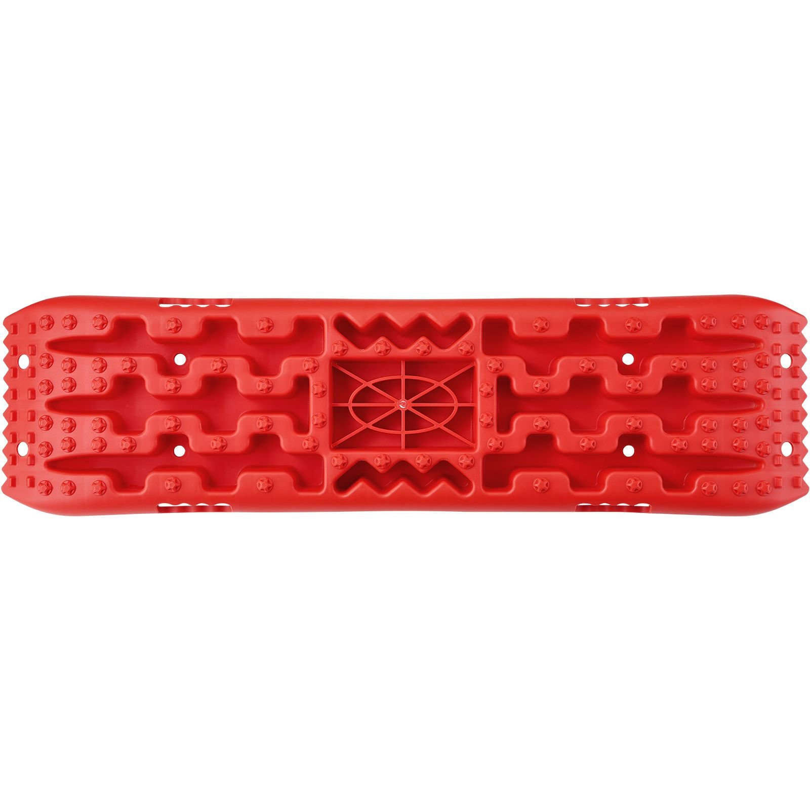 10 ton traction boards with pp material, recovery boards for off road vehicles/cars/pickups/suvs/rvs, pair tire traction mats on snow, sand, mud and loose terrain, storage bag, long, red