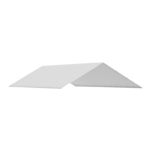 10 x 20 ft carport replacement canopy cover, garage top tent shelter tarp heavy duty waterproof & uv protected, easy installation with 40 ball bungeess (only top cover, frame not include), white
