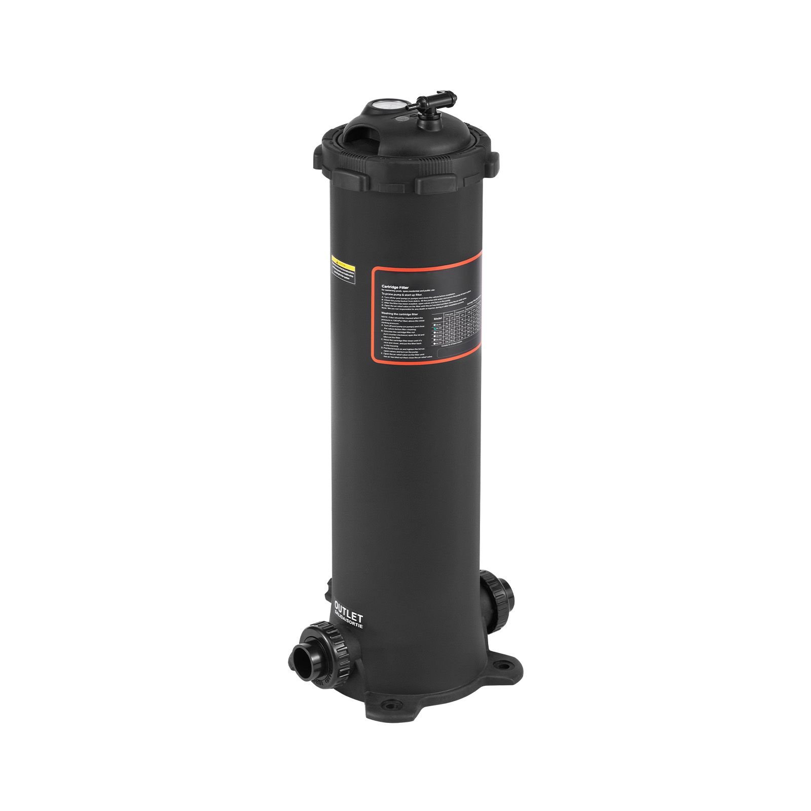 100 sq.ft² cartridge pool filter valve 6142 gph swimming pool filtration system