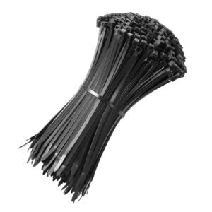 1000 pack cable zip ties, 8 inch heavy duty cable wire ties with 45lbs high tensile strength, multi purpose self locking nylon tie wraps, heat & cold resistant for indoor and outdoor use